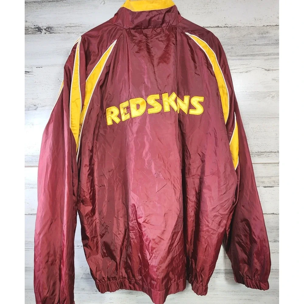 NFL Washington Redskins Windbreaker Jacket Mens 4XL Burgundy Yellow Full Zip